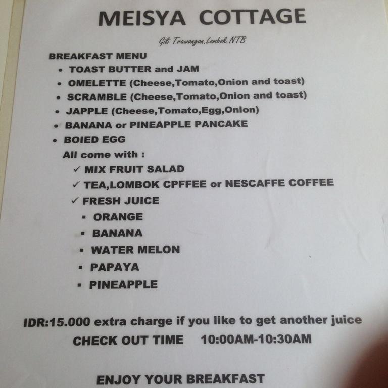 Meisya Cottage غيلي تراوانغان المظهر الخارجي الصورة